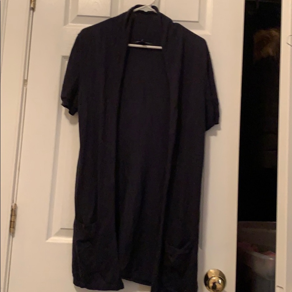 Dark navy banana republic short sleeve cardigan
